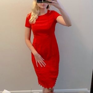 Old Navy Cherry Red Midi Dress